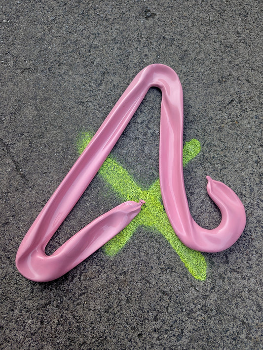 Deflated Balloon Hanger Barbie Pink