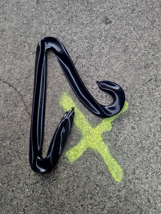Deflated Balloon Hanger Ink Black