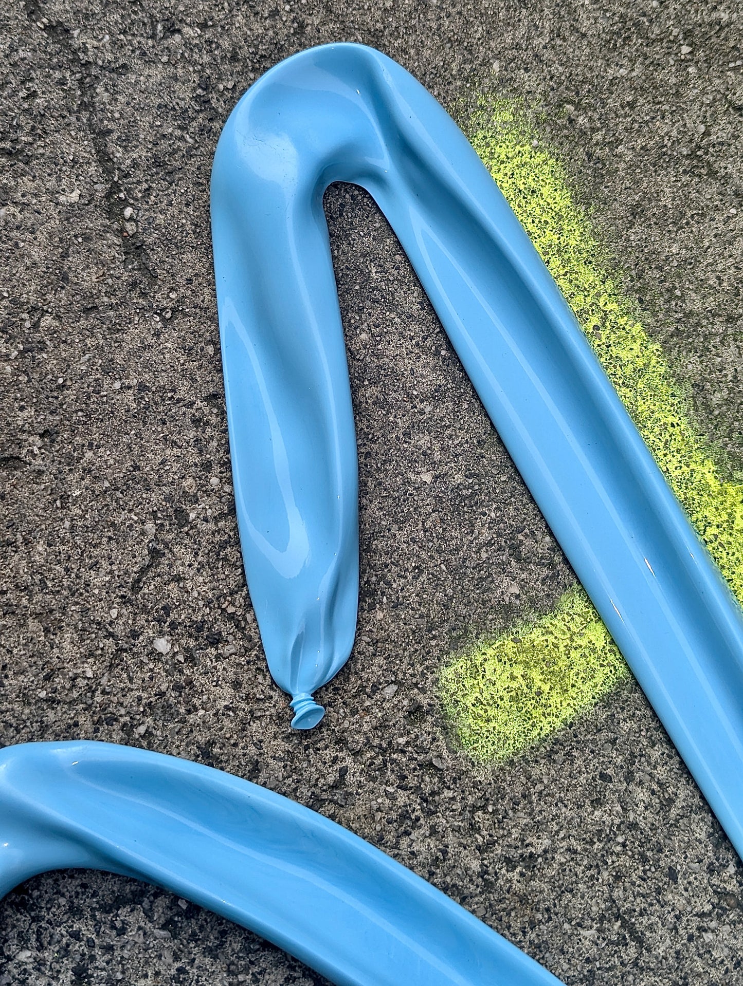 Deflated Balloon Hanger Pool Blue